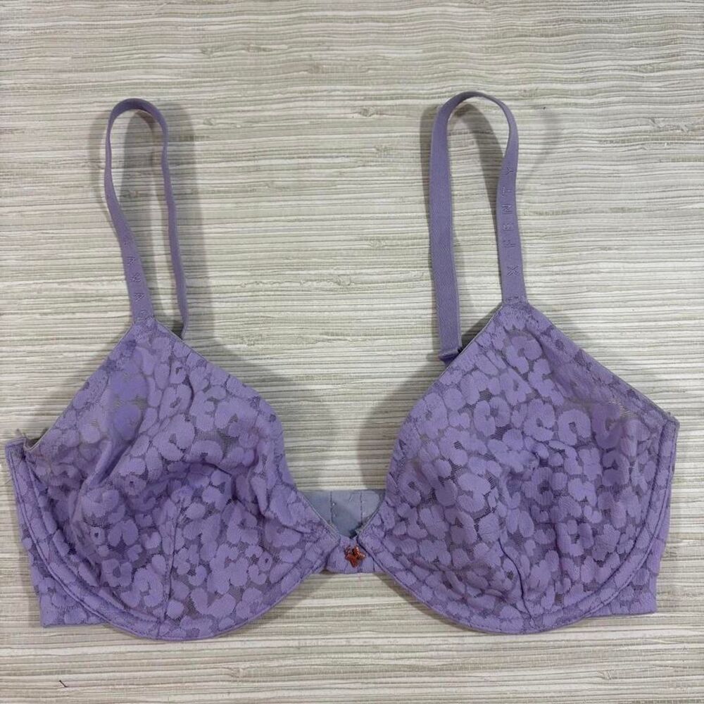 SAVAGE FENTY 32DD lace underwire purple bra adjustable straps EUC